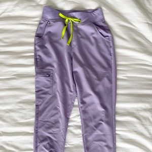 Figs Women's Lavender Dew Zamora High Waisted - Jogger Scrub Pants - S